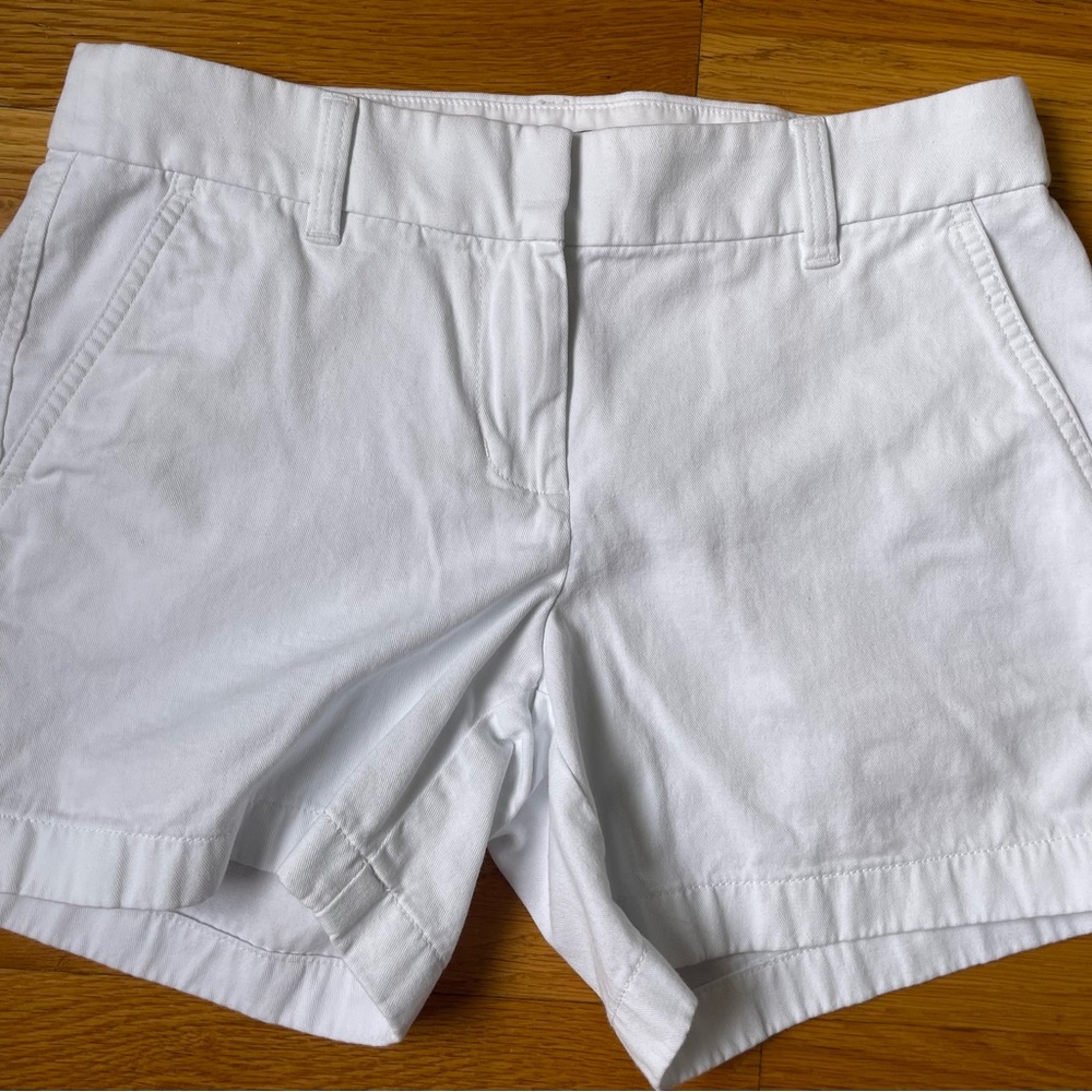 J.Crew Bright White Chino Shorts Size 2